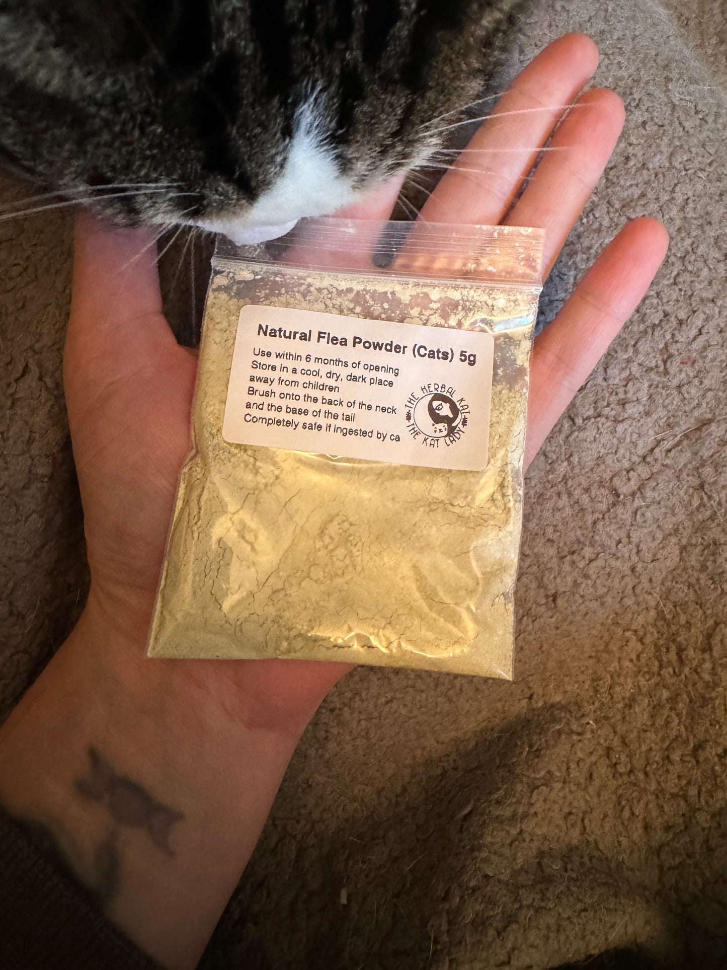 Natural Flea Powder for Cats